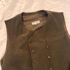 Giorgio Armani Men's Olive Wool Vest